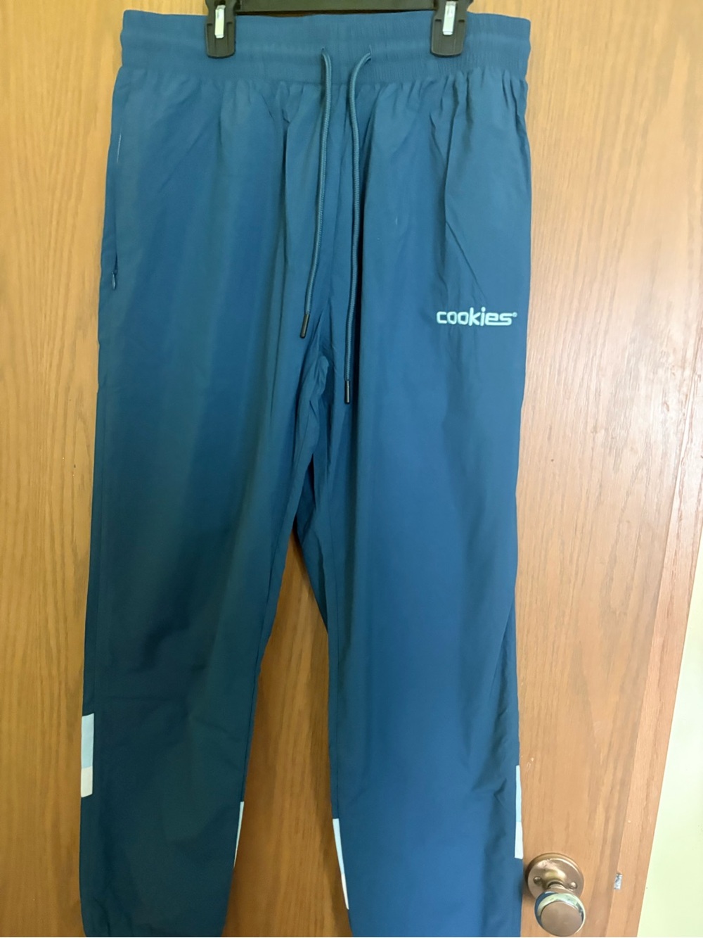 Cookies Men's Blue Nylon Trackpants